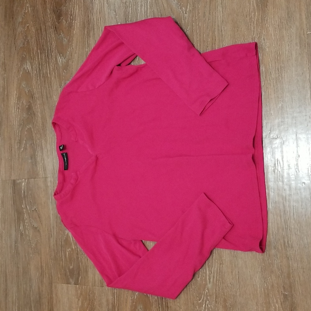 (L) Rafaella Solid Color T-Shirt Casual Classics Basics Contemporary Nordic Y2K